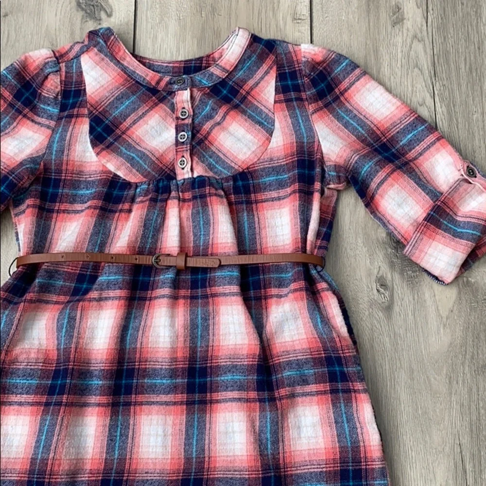 Paper Doll Girl Plaid Flannel Dress Size 10